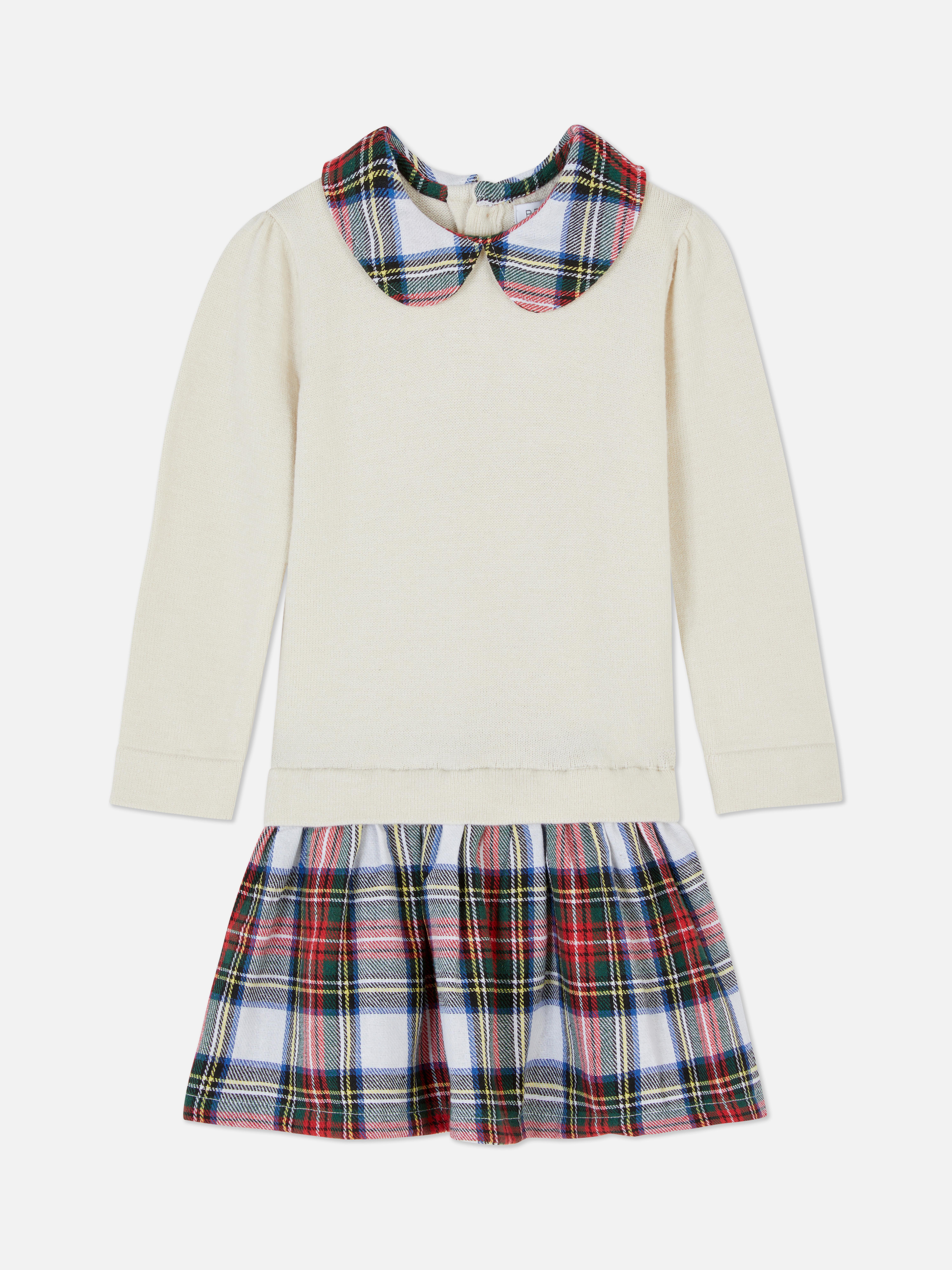 Vestido mixto de punto y lana efecto dos prendas | Ropa de niña de 2 a 7 años | Moda para niñas | Ropa para niños | Todos los productos Primark | España