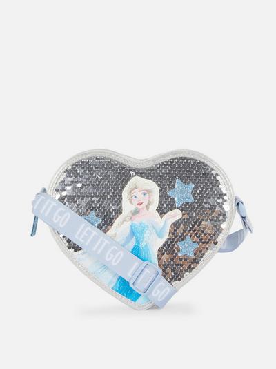 Borsa a tracolla a forma di cuore con paillettes Frozen Disney