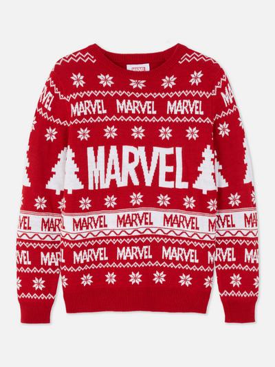 Gestrickter „Marvel“ Weihnachtspullover