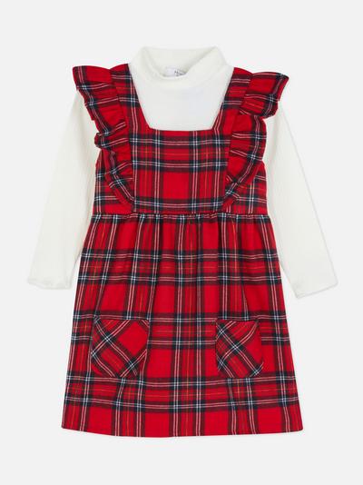 Two in One Tartan Overall Dress