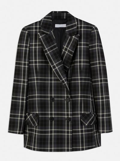 Co-ord Checked Double Breasted Blazer