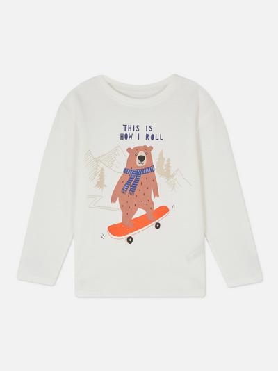 Title Graphic Print Long Sleeve Top