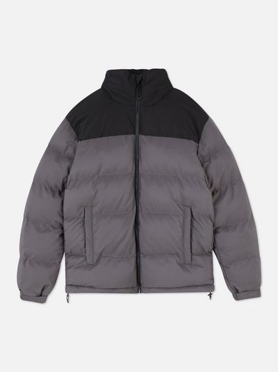 Padded Color Block Puffer Jacket