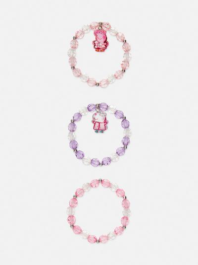 3-Pack Peppa Pig Charm Bracelets