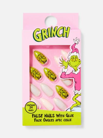 The Grinch Pointed False Nails