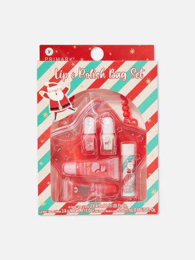 Christmas Lip and Nail Polish Gift Set