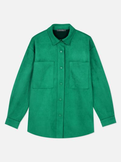 Faux Suede Overshirt