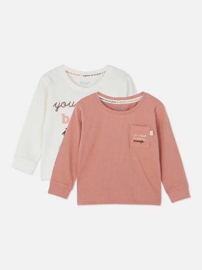 2 pack Stacey Solomon Embroidered Long Sleeve T-Shirts