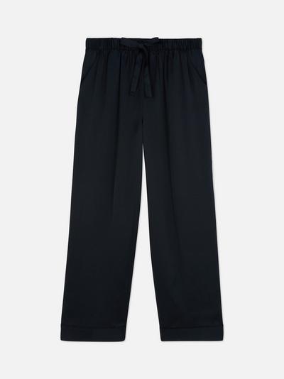 Pantalon de pyjama en satin avec cordon de serrage
