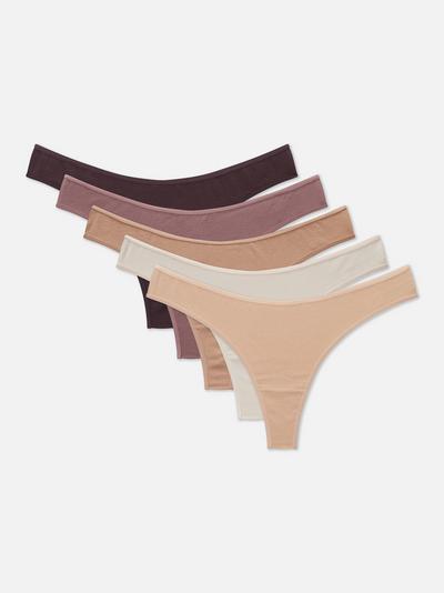5-Pack Cotton Thongs