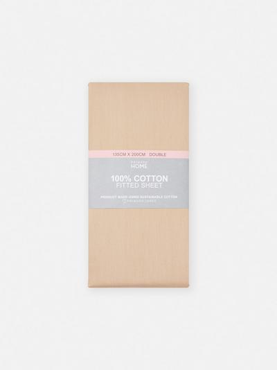 Cotton 200 Thread Count Double Fitted Sheet