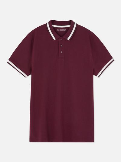 Cotton Pique Button-up Polo Shirt