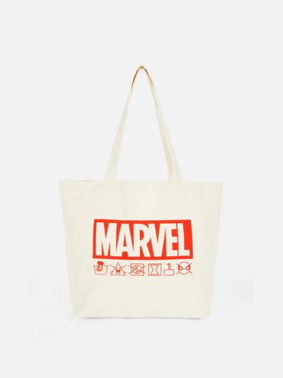 Cabas en coton avec logo Marvel