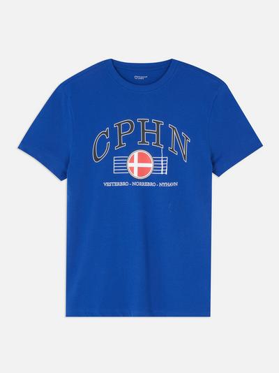 T-shirt met print Kopenhagen