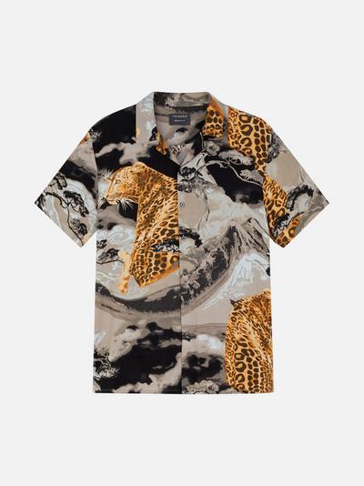 Camicia con stampa leopardata