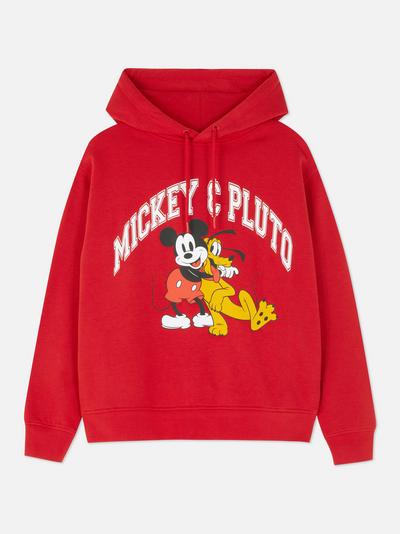 Sweat à capuche avec col large Disney Mickey Mouse et Pluto