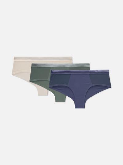 3-Pack Invisible Mesh Hipster Boyshort Briefs