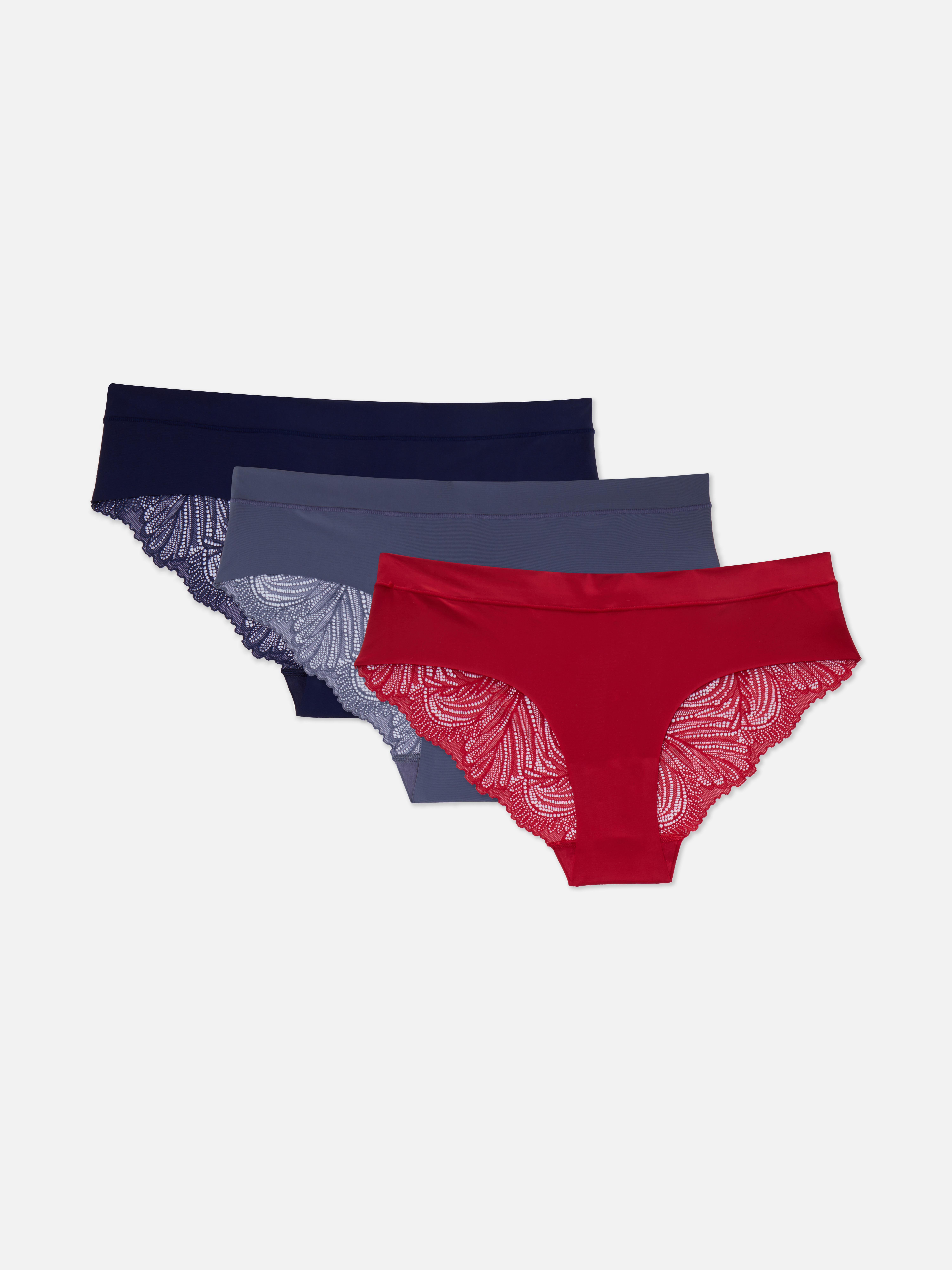 Kanten Brazilian slip, set van 3 Onderbroeken & slips Lingerie & ondergoed Dameskleding