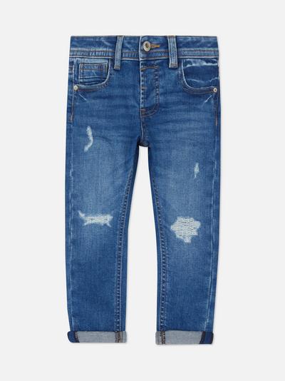 Jeans skinny effetto consumato