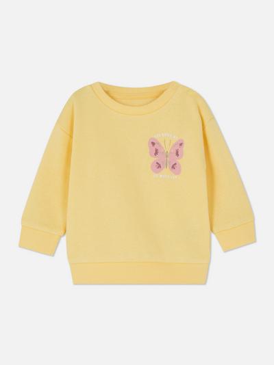 Pastellfarbenes Sweatshirt mit Rundhalsausschnitt und Print
