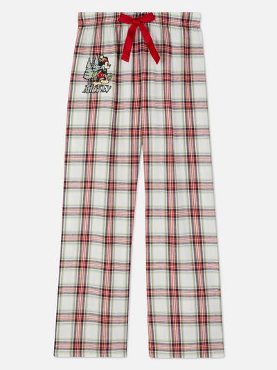 Disney Mickey Mouse Plaid Pyjama Bottoms