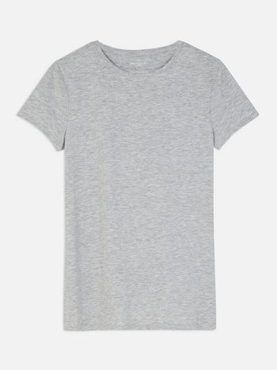 T-shirt met ronde hals en stretch