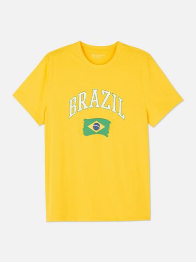 T-shirt futebol Brazil