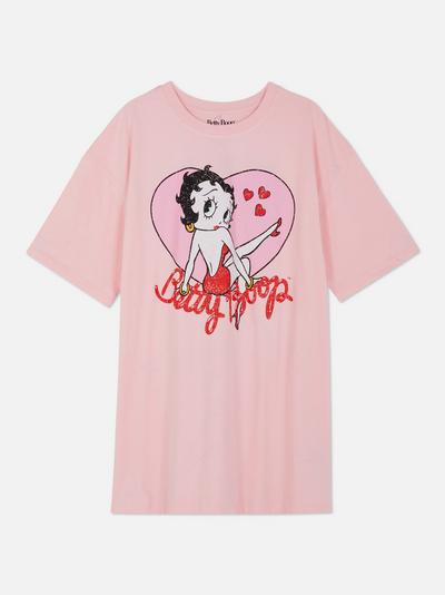 Camisa noite manga curta Betty Boop
