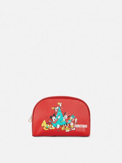 Bolsa maquilhagem Natal redonda Disney Mickey Mouse