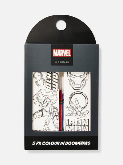 Pack de 5 marcapáginas con los colores de Marvel