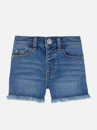 Kratke hlače iz džinsa z nacefrano obrobo