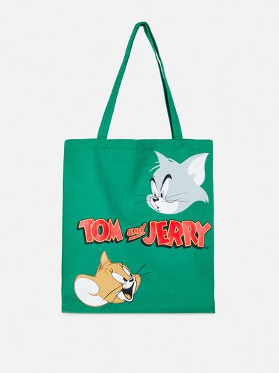 Borsa shopper in tela Tom e Jerry