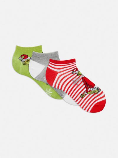 3 Pack The Grinch Trainer Socks