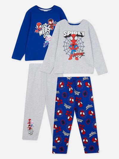 Lot de 2 pyjamas à manches longues Marvel Spider Man
