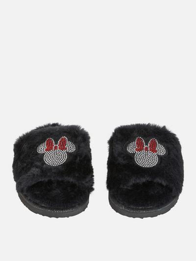 Disney Minnie Mouse Faux Fur Slippers