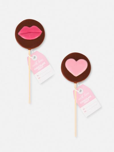 Lecca lecca al cioccolato Love Heart