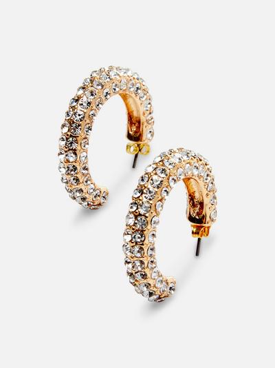 Diamante Hoop Earrings