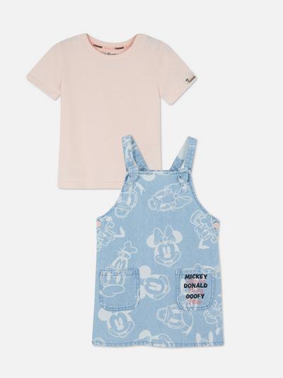 Komplet obleke z naramnicami in majice Disney Miki Miška in prijatelji