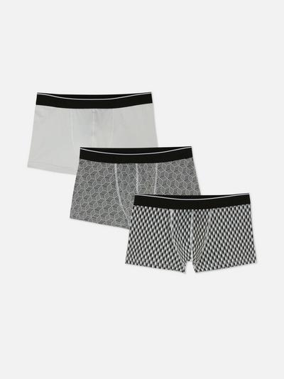 Lot de 3 boxers à motif géométrique