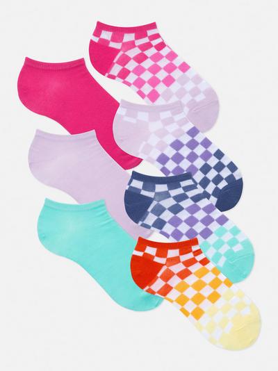 Pack de 7 pares de calcetines deportivos con estampado floral