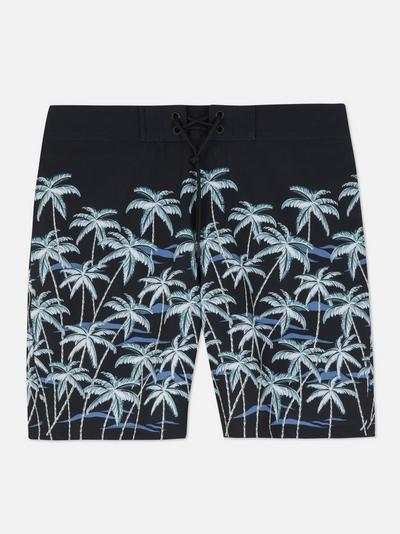 Široke kratke hlače s potiskom palm