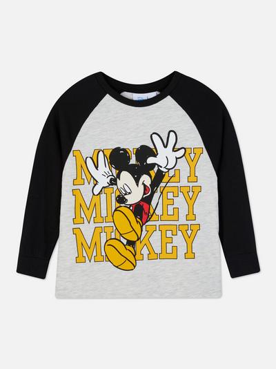 Tweekleurige top met Disney Mickey Mouse-print