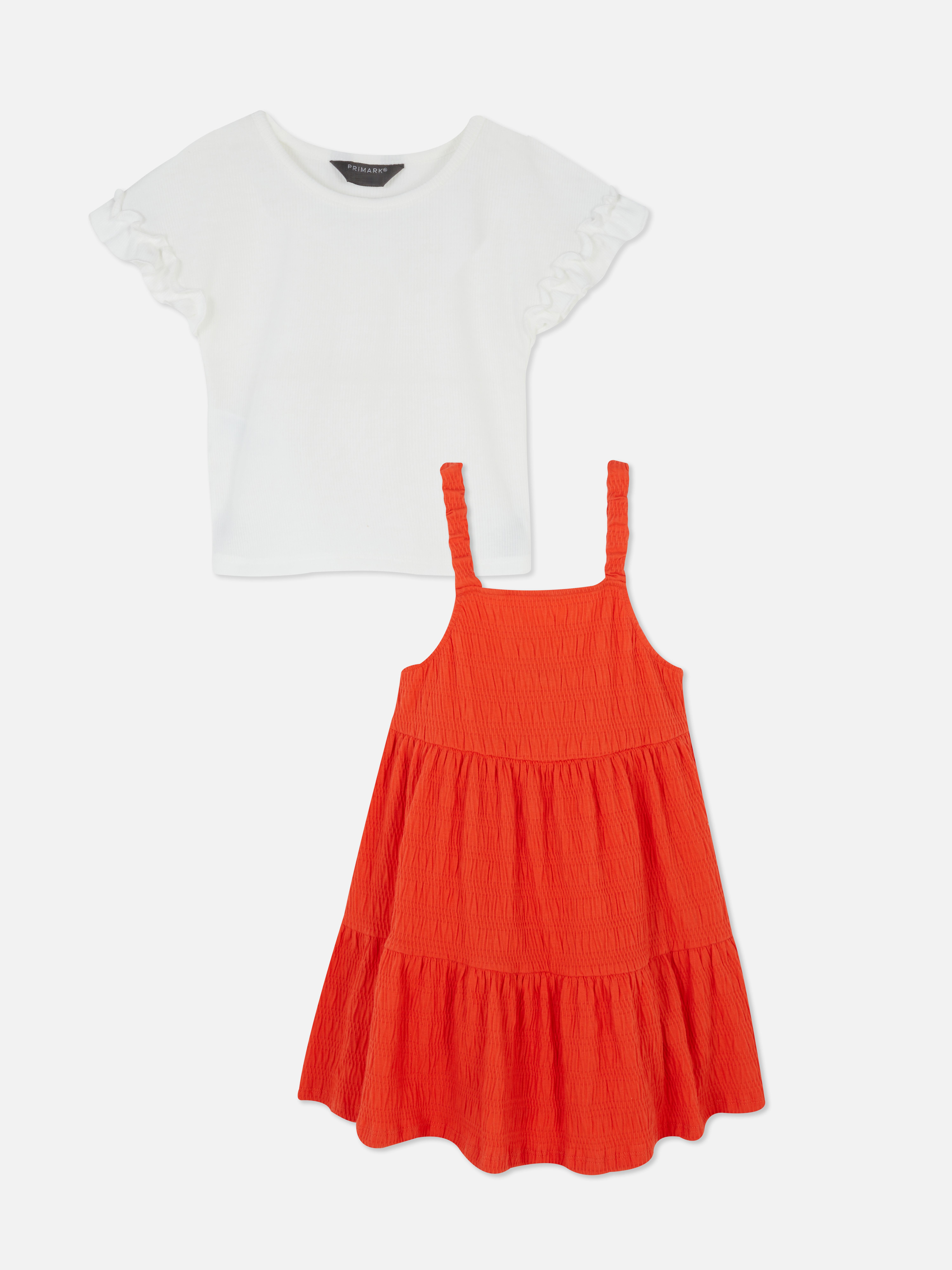 Set cu rochie tiered și top