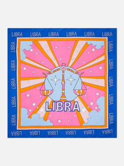 Schal aus Satin mit Horoskop-Print