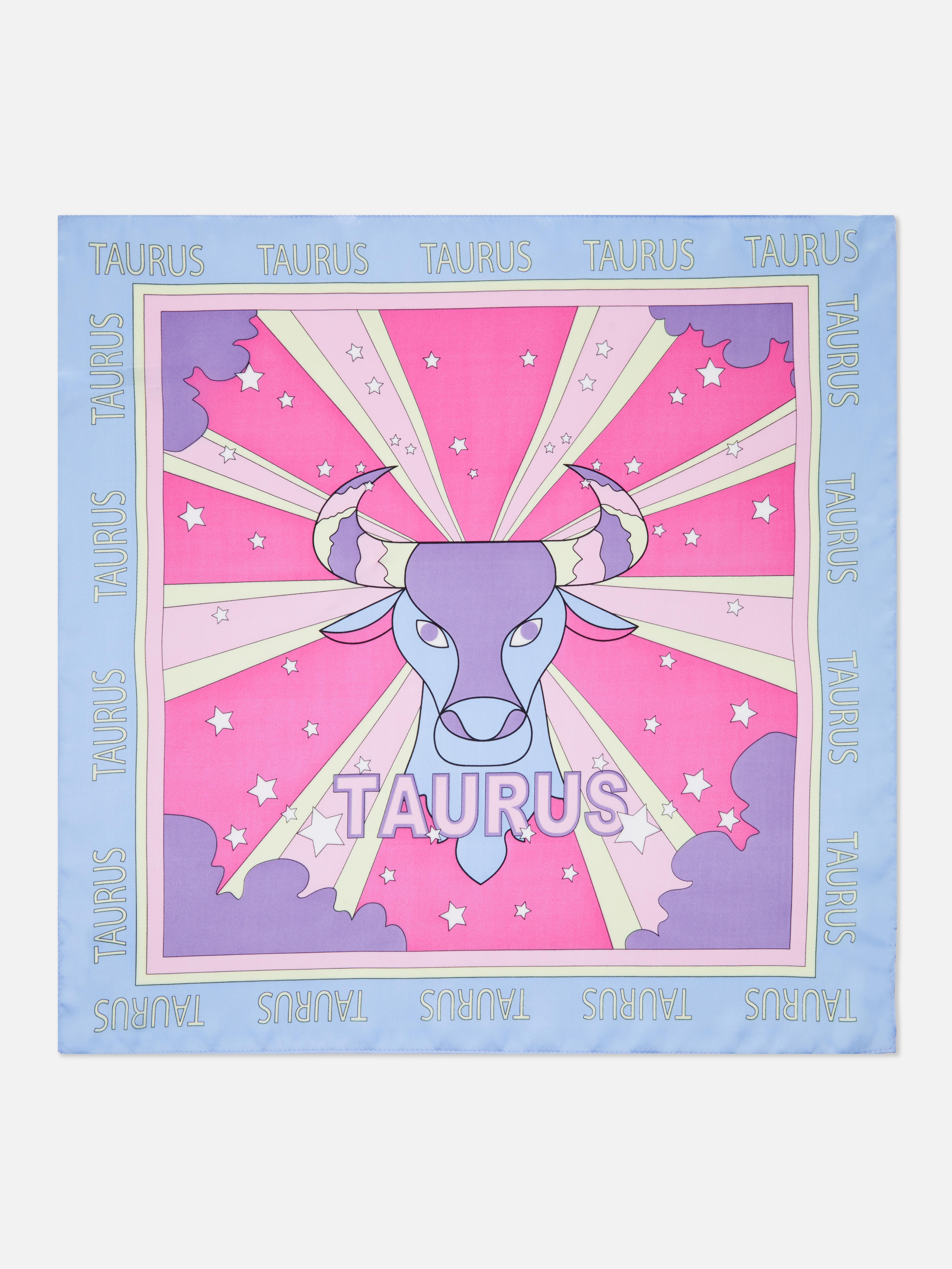 Star Sign Print Satin Scarf Women's Hats, Scarves & Gloves Women's