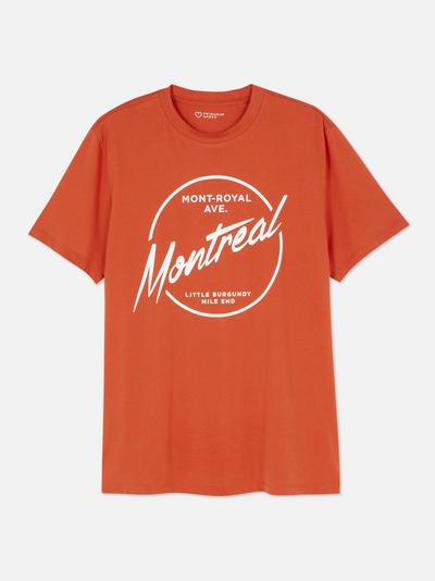T-shirt a maniche corte con stampa Montreal