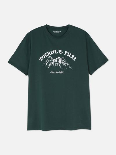 T-shirt coni scritta Mount Fuji