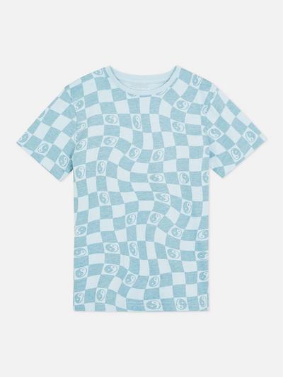 T-shirt manga curta c/ padrão