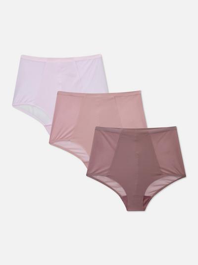 3pk Mesh High Waisted Invisible Briefs