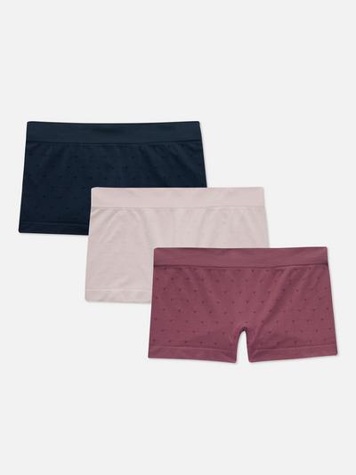Pack 3 boxers hipster textura bolinhas